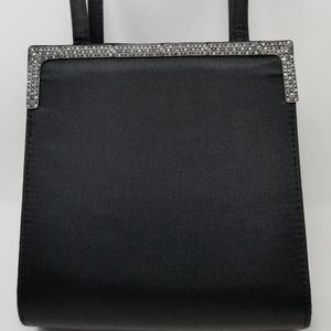 Bloomingdale's Vintage Black Purse /Silver Sequin